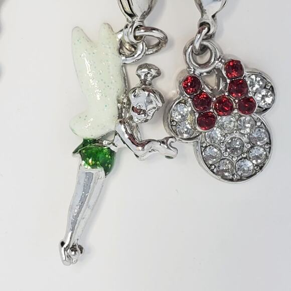 Disney 10 Charm Bracelet Minnie Mouse, Tinker Bell & More - Picture 6 of 9